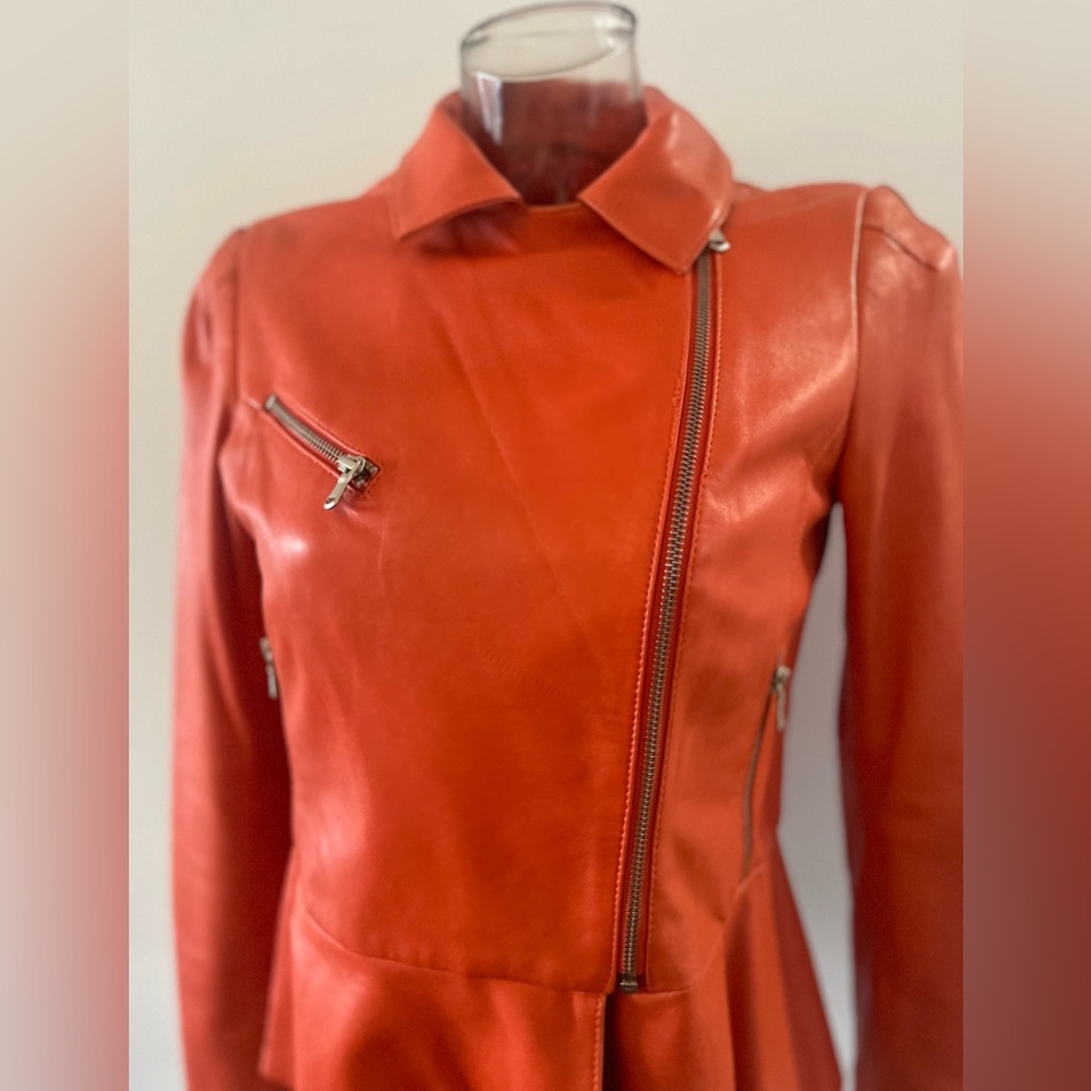 Danier Burnt Orange Leather Jacket - Picture 4 of 8